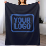 Custom Navy Sky Blue Blanket