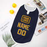 Custom Navy Yellow Pet Vest