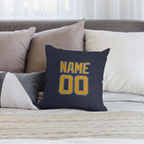 Custom Navy Yellow Pillowcase