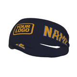 Custom Navy Yellow Sports headband