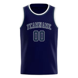 Custom Navy & Blue Colors Design Sports Basketball Jersey