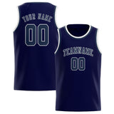 Custom Navy & Blue Colors Design Sports Basketball Jersey