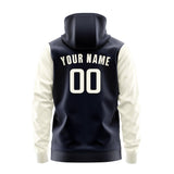 Custom Navy Cream Hoodie 1111030311B31703