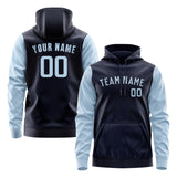 Custom Navy Light Blue Hoodie