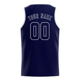 Custom Navy & Navy Colors Design Sports Basketball Jersey