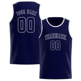 Custom Navy & Navy Colors Design Sports Basketball Jersey