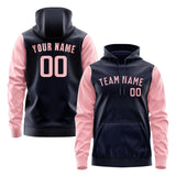 Custom Navy Light Pink Hoodie