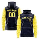 Custom Navy Light Yellow Hoodie