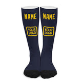 Custom Navy Gold Knee-High Sock