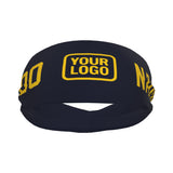 Custom Navy Gold Sports headband