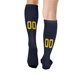 Custom Navy Gold Knee-High Sock