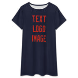 Custom Navy Orange Red Nachthemd