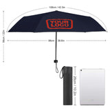 Custom Navy Orange Red Automatic Umbrella