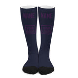 Custom Navy Purple Knee-High Sock