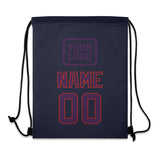 Custom Navy Purple Drawstring Bag
