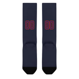 Custom Navy Purple Knee-High Sock