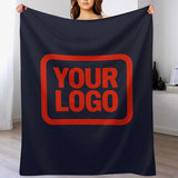 Custom Navy Orange Red Blanket