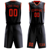 Custom Navy Orange Red Basketball Set