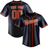 Custom Navy & Orange Red Colors Design Sports Baseball Jersey