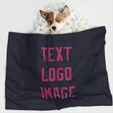 Custom Navy Pink Pet Blanket