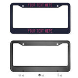 Custom Navy Pink License Plate Frame