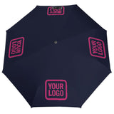 Custom Navy Pink Automatic Umbrella