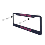 Custom Navy Pink License Plate Frame