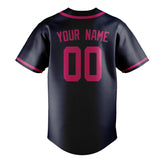 Custom Navy & Pink Colors Design Sports Baseball Jersey