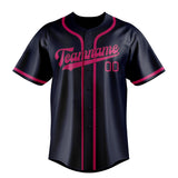Custom Navy & Pink Colors Design Sports Baseball Jersey