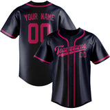 Custom Navy & Pink Colors Design Sports Baseball Jersey
