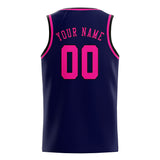 Custom Navy & Pink Colors Design Sports Basketball Jersey