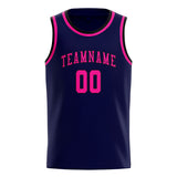 Custom Navy & Pink Colors Design Sports Basketball Jersey