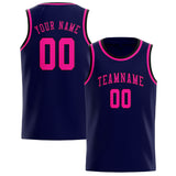 Custom Navy & Pink Colors Design Sports Basketball Jersey