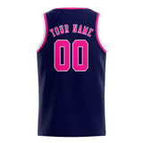 Custom Navy & Pink Colors Design Sports Basketball Jersey