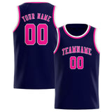 Custom Navy & Pink Colors Design Sports Basketball Jersey