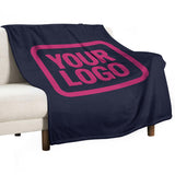Custom Navy Pink Blanket