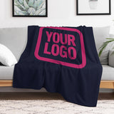 Custom Navy Pink Blanket