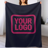 Custom Navy Pink Blanket