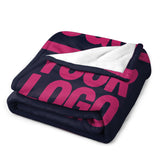 Custom Navy Pink Blanket