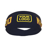 Custom Navy Light Yellow Sports headband