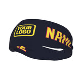 Custom Navy Light Yellow Sports headband