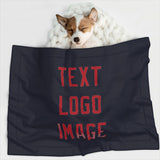 Custom Navy Red Pet Blanket
