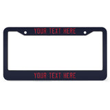 Custom Navy Red License Plate Frame