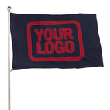 Custom Navy Red Flag