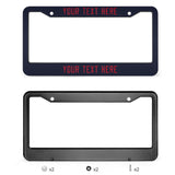 Custom Navy Red License Plate Frame