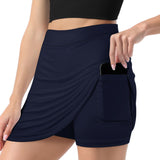 Custom Navy Red A-Line Skort