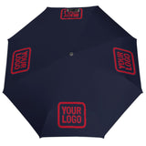 Custom Navy Red Automatic Umbrella