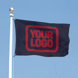 Custom Navy Red Flag