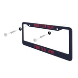 Custom Navy Red License Plate Frame