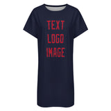 Custom Navy Red Nachthemd